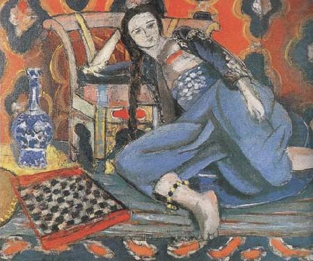 Henri Matisse Odalisque with a Moorish Chair (Odalisque in Grey with Chessboard) (mk35) china oil painting image